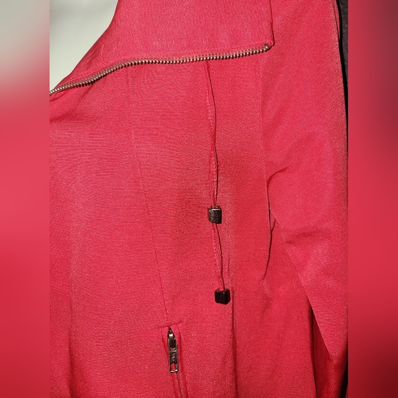 CHICOS size 0 Small Red Zip Up Jacket Layer Top Coat - Picture 4 of 6